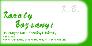 karoly bozsanyi business card